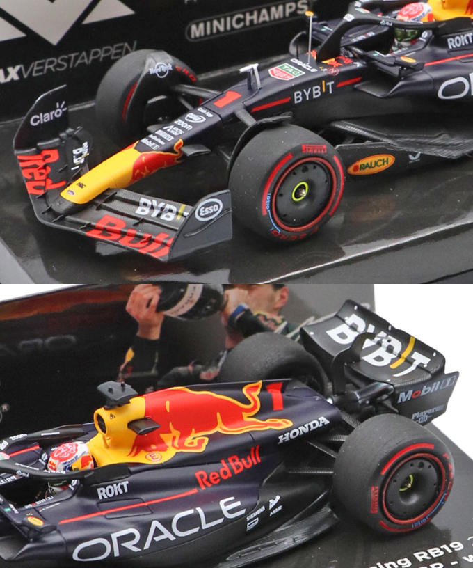 フェルスタッペン別注 ミニチャンプス 1/43スケール オラクル レッドブル レーシング ホンダ RB19 マックス・フェルスタッペン 2023年 スペインGP 優勝 /ARB/23f1m拡大画像