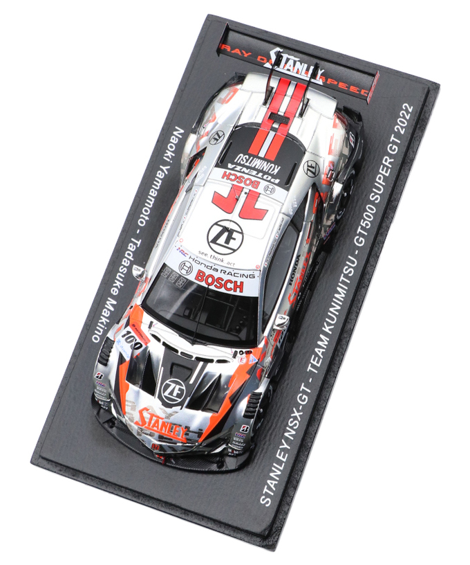 スパーク 1/43スケール スタンレー NSX-GT TEAM KUNIMITSU NO.100 山本尚貴 / 牧野任祐 GT500 スーパーGT 2022年拡大画像