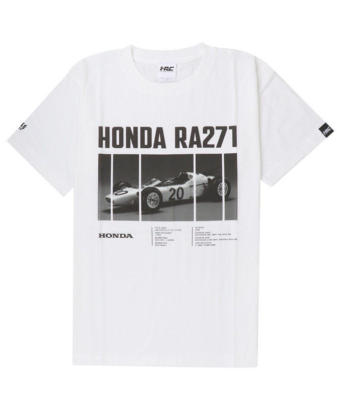 【30%オフセール】ホンダ F1参戦 60周年記念 HONDA RA271 Tシャツ #2 ホワイト拡大画像