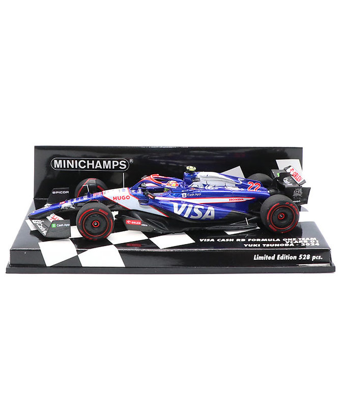 ミニチャンプス 1/43スケール VISA CASH APP RB F1 ホンダ VCARB 01 角田裕毅 2024年拡大画像