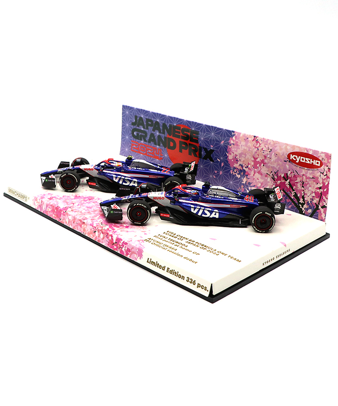 【購入数制限有/おひとり様1台まで】京商別注 ミニチャンプス 1/43スケール VISA CASH APP RB F1 ホンダ VCARB 01 角田裕毅 & 岩佐歩夢 2024年 日本GP 2台セット拡大画像