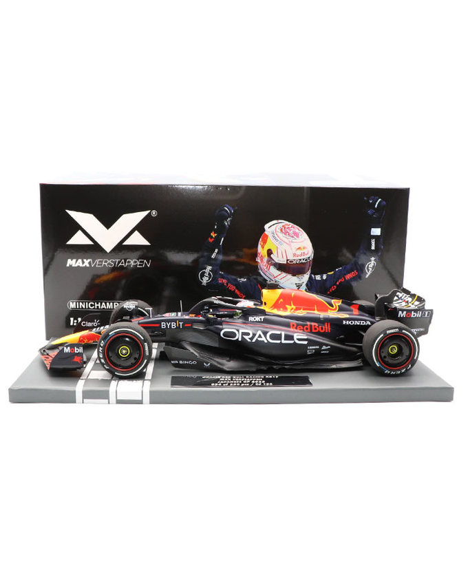 フェルスタッペン別注 ミニチャンプス 1/18スケール オラクル レッドブル レーシング ホンダ RB19 マックス・フェルスタッペン 2023年 日本GP 優勝 /ARB/23f1m拡大画像