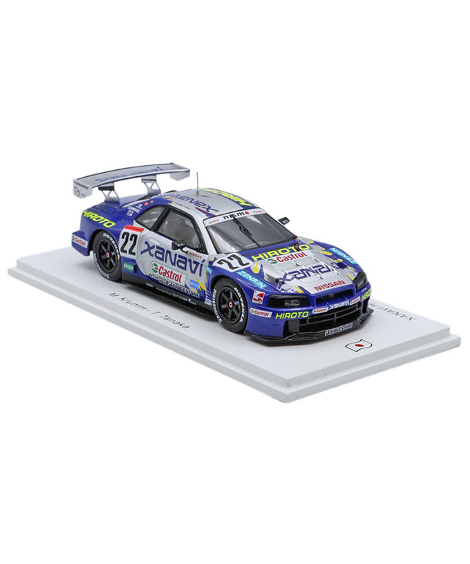 【購入数制限有/おひとり様2台まで】スパーク 1/43スケール ザナヴィ ヒロト 日産 スカイライン GT-R (R34) NO.22 ミハエル・クルム / 田中哲也 2001年 JGTC GT500拡大画像