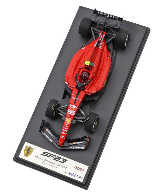 ルックスマート 1/43スケール フェラーリ SF23 カルロス・サインツ 2023年 シンガポールGP 優勝/23f1m拡大画像