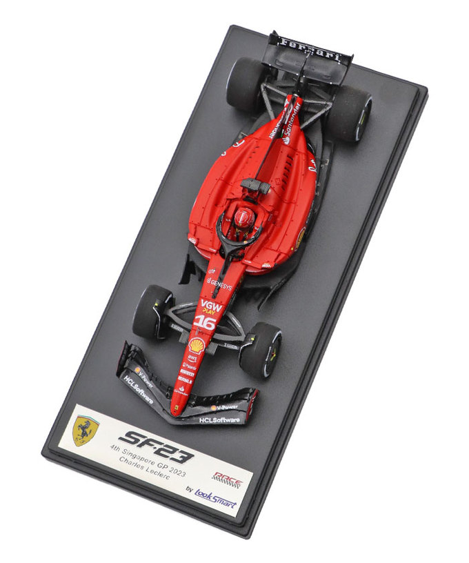 ルックスマート 1/43スケール フェラーリ SF23 シャルル・ルクレール 2023年 シンガポールGP 4位入賞/23f1m拡大画像