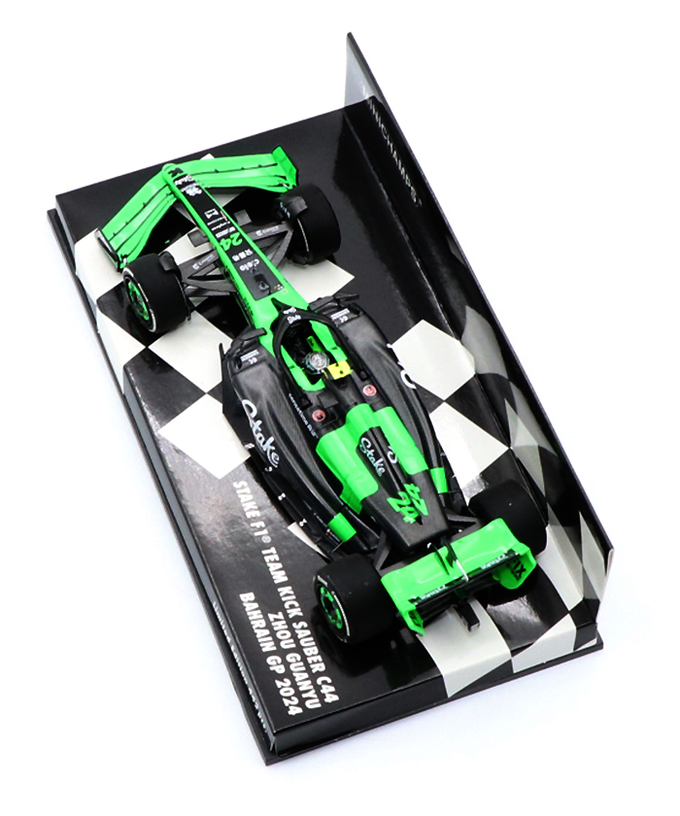 ミニチャンプス 1/43スケール ステーク F1 チーム KICK ザウバー C44 周 冠宇(ジョウ・グアンユー) 2024年 バーレーンGP /24f1m拡大画像