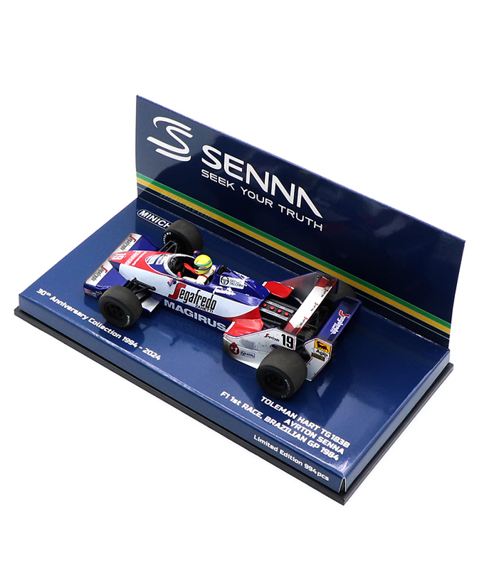 ミニチャンプス 1/43スケール トールマン ハート TG183B アイルトン・セナ 1984年 ブラジルGP F1 1st レース ウェザリング仕様拡大画像