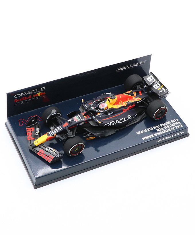 ミニチャンプス 1/43スケール オラクル レッドブル レーシング ホンダ RB19 マックス・フェルスタッペン 2023年 ハンガリーGP 優勝 /ARB/23f1m拡大画像