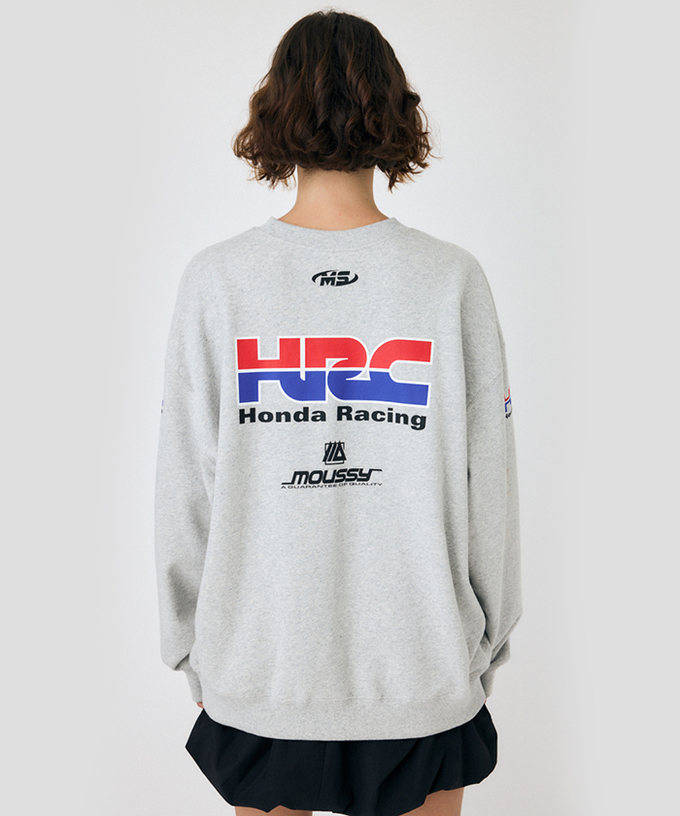 ホンダ HRC MOUSSY SPONSOR ロゴプルオーバー グレー拡大画像