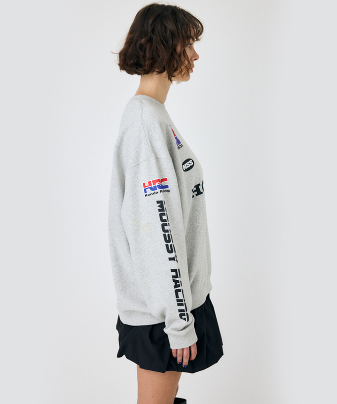 ホンダ HRC MOUSSY SPONSOR ロゴプルオーバー グレー拡大画像