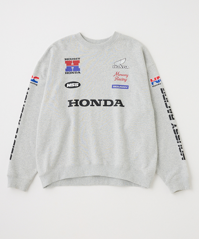 ホンダ HRC MOUSSY SPONSOR ロゴプルオーバー グレー拡大画像