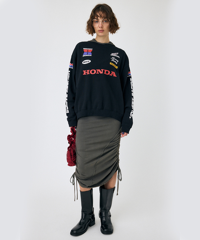 ホンダ HRC MOUSSY SPONSOR ロゴプルオーバー ブラック拡大画像