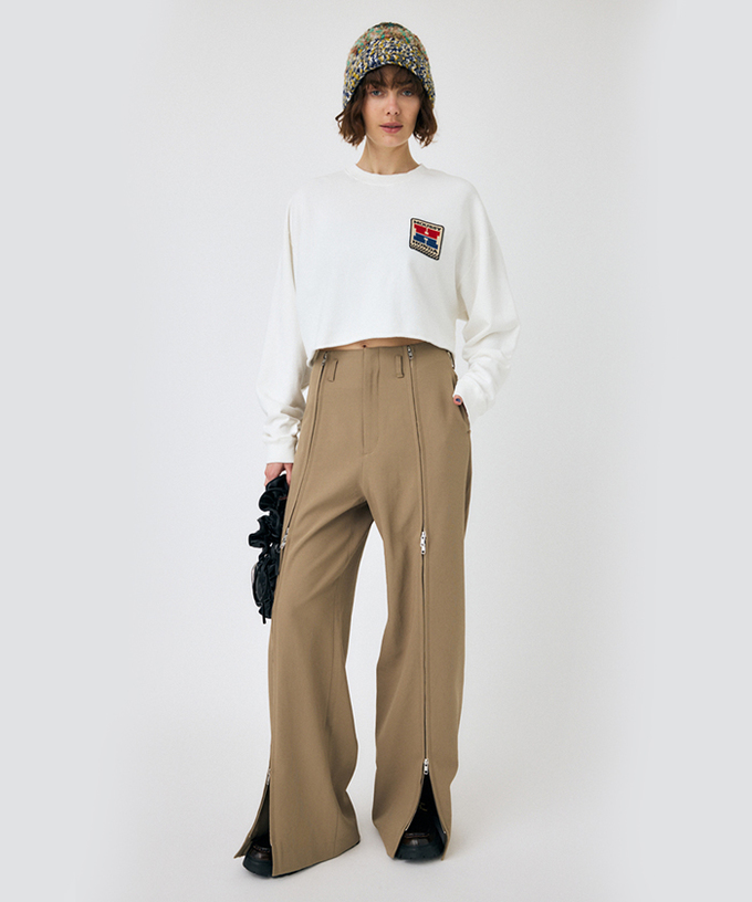 ホンダ HRC MOUSSY CROPPED プルオーバー ホワイト拡大画像