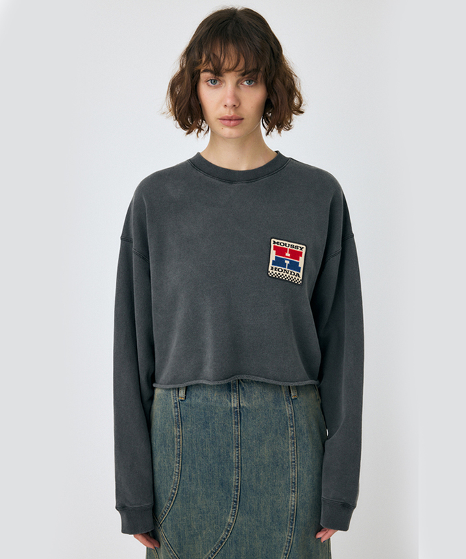 ホンダ HRC MOUSSY CROPPED プルオーバー ブラック拡大画像