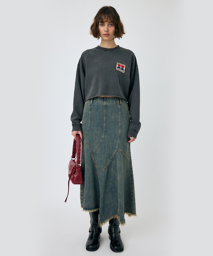 ホンダ HRC MOUSSY CROPPED プルオーバー ブラック拡大画像