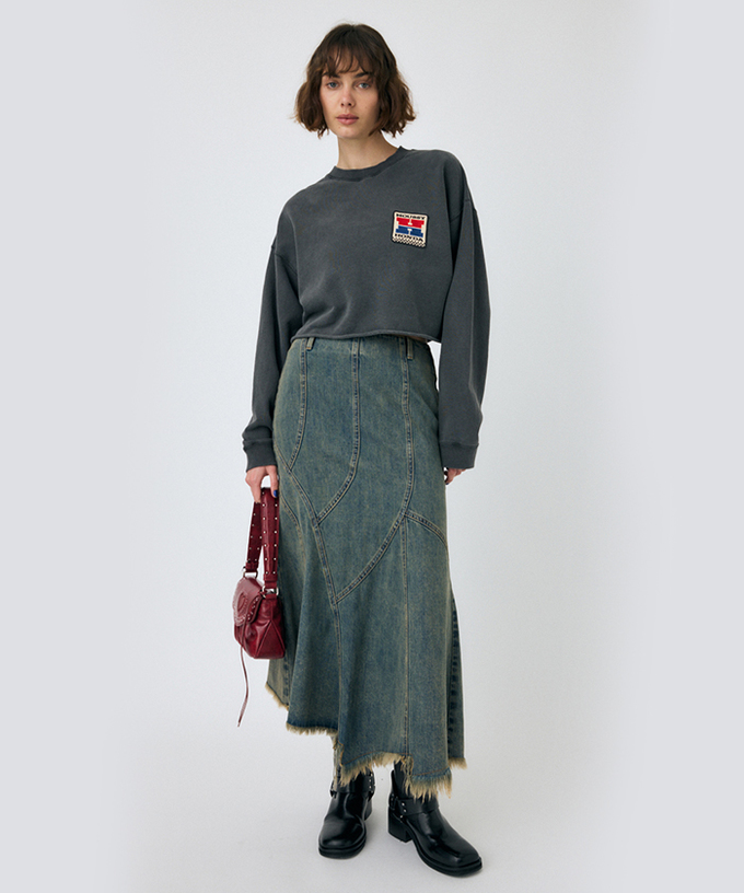 ホンダ HRC MOUSSY CROPPED プルオーバー ブラック拡大画像