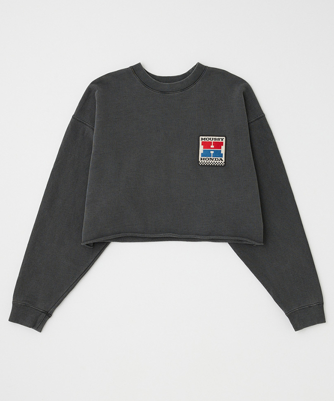 ホンダ HRC MOUSSY CROPPED プルオーバー ブラック拡大画像