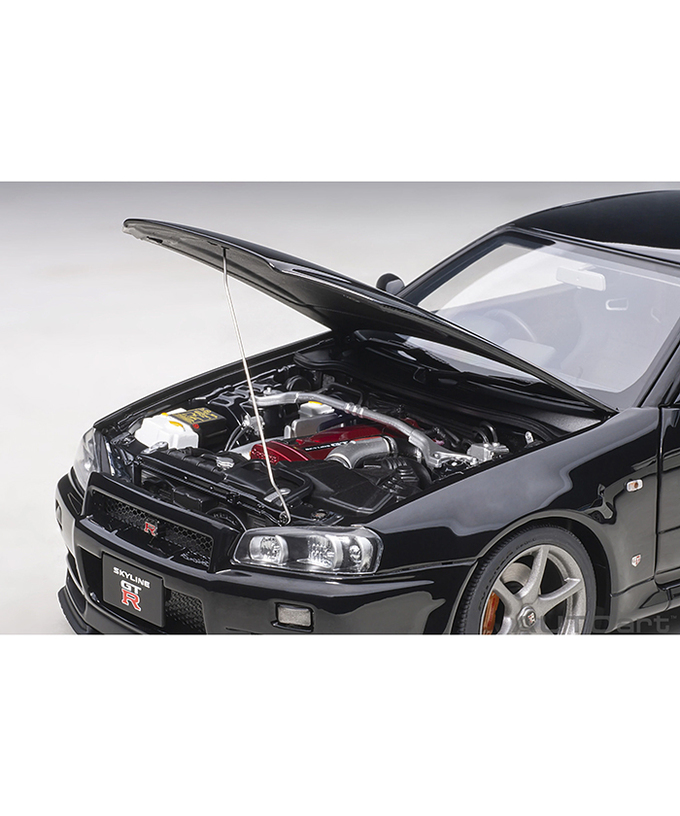 【30%オフセール】オートアート 1/18スケール 日産 スカイライン GT-R （R34） Vスペック II （ブラックパール）/msl拡大画像