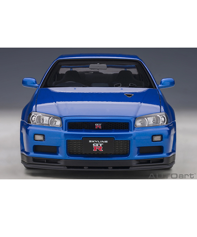 【30%オフセール】オートアート 1/18スケール 日産 スカイライン GT-R （R34） Vスペック II （ベイサイドブルー）/msl拡大画像