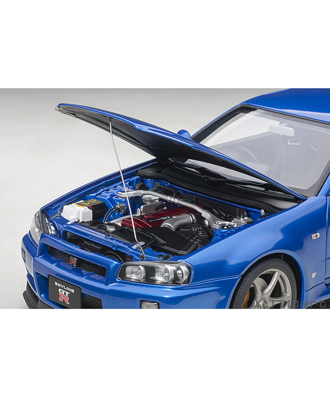 【30%オフセール】オートアート 1/18スケール 日産 スカイライン GT-R （R34） Vスペック II （ベイサイドブルー）/msl拡大画像