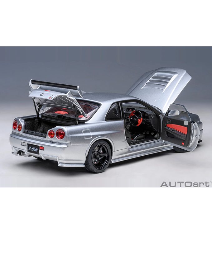 【30%オフセール】オートアート 1/18スケール ニスモ R34 GT-R Z-tune （Z-tune シルバー）/msl拡大画像