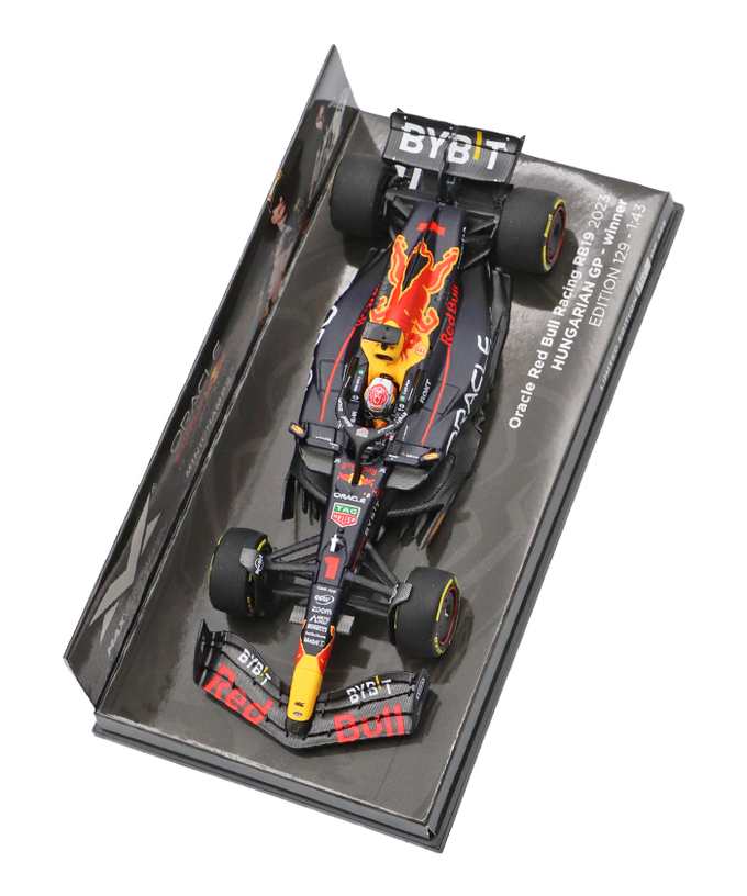 フェルスタッペン別注 ミニチャンプス 1/43スケール オラクル レッドブル レーシング ホンダ RB19 マックス・フェルスタッペン 2023年 ハンガリーGP 優勝 /ARB/23f1m拡大画像