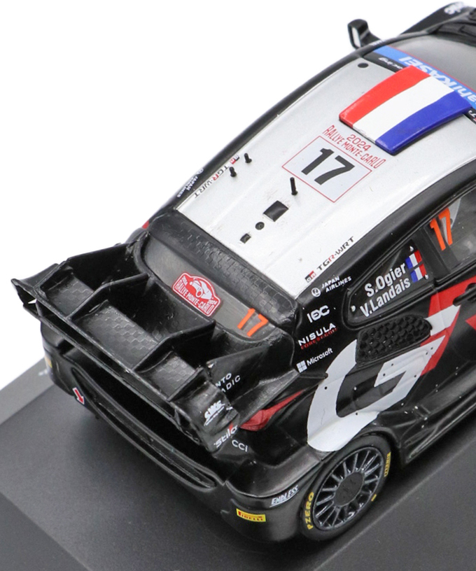 TGR別注 イクソ 1/43スケール トヨタ GR ヤリス ラリー1 ハイブリッド TOYOTA GAZOO Racing WRT 17号車 セバスチャン・オジエ / ヴァンサン・ロンデ 2024年 WRC モンテカルロ ラリー 2位入賞 /TGR_WRC拡大画像