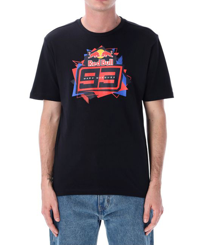 【50%オフセール】マルク・マルケス MM93 レッドブル フロントロゴ Tシャツ ネイビー拡大画像