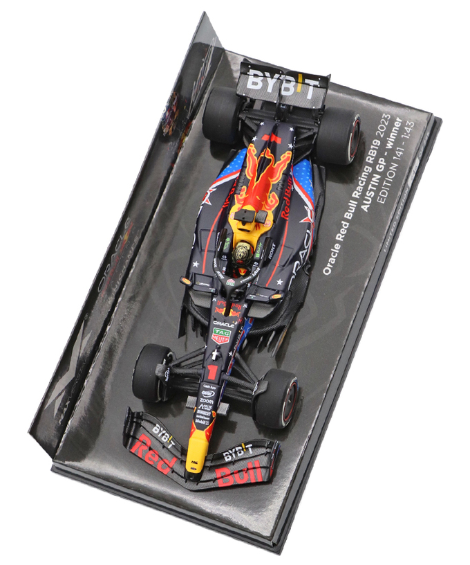 フェルスタッペン別注 ミニチャンプス 1/43スケール オラクル レッドブル レーシング ホンダ RB19 マックス・フェルスタッペン 2023年 アメリカGP 優勝 /ARB/23f1m拡大画像