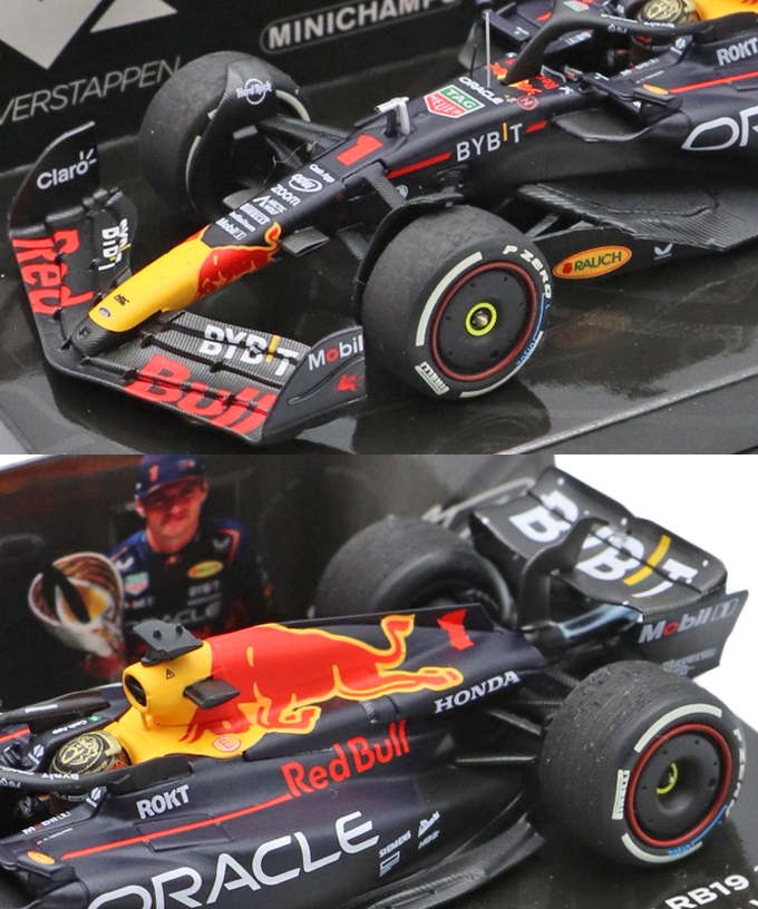 フェルスタッペン別注 ミニチャンプス 1/43スケール オラクル レッドブル レーシング ホンダ RB19 マックス・フェルスタッペン 2023年 アブダビGP 優勝 /ARB/23f1m拡大画像