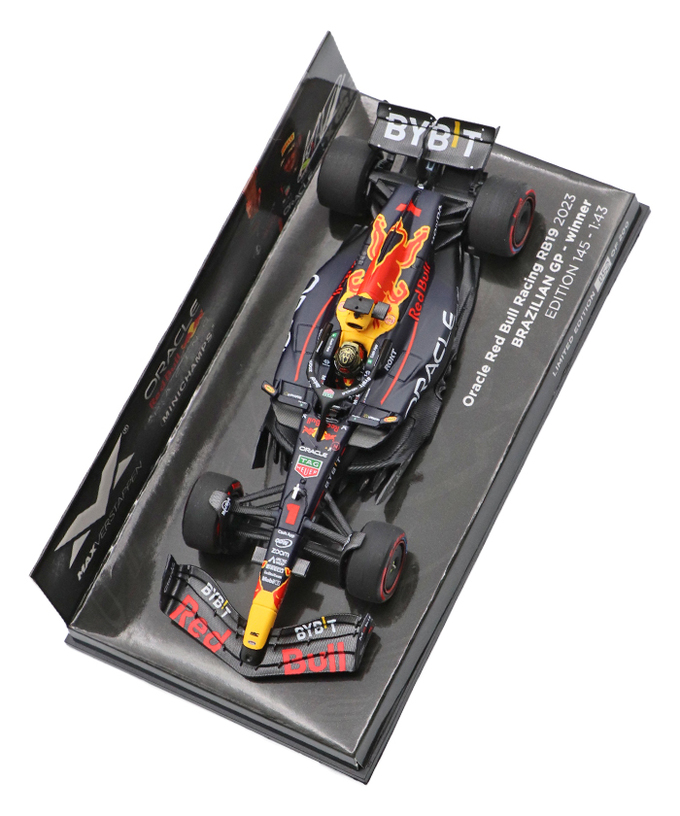 フェルスタッペン別注 ミニチャンプス 1/43スケール オラクル レッドブル レーシング ホンダ RB19 マックス・フェルスタッペン 2023年 ブラジルGP 優勝 /ARB/23f1m拡大画像