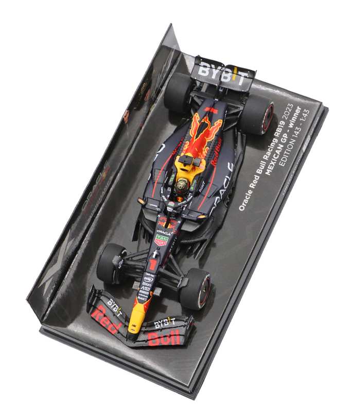 フェルスタッペン別注 ミニチャンプス 1/43スケール オラクル レッドブル レーシング ホンダ RB19 マックス・フェルスタッペン 2023年 メキシコGP 優勝 /ARB/23f1m拡大画像