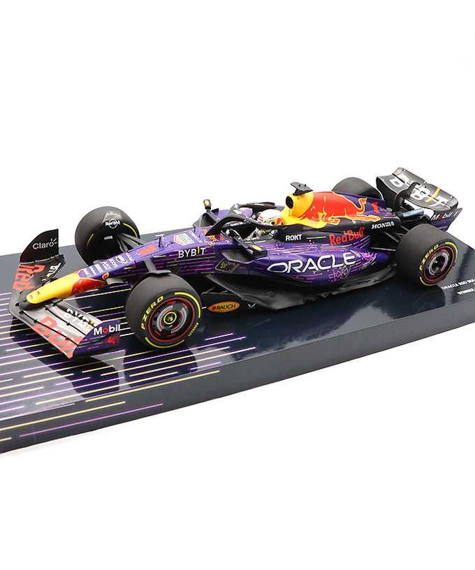 CKモデルカーズ 別注 ミニチャンプス 1/18スケール オラクル レッドブル レーシング ホンダ RB19 マックス・フェルスタッペン 2023年 ラスベガスGP 優勝 拡大画像