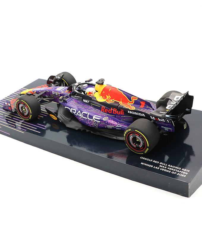 CKモデルカーズ 別注 ミニチャンプス 1/18スケール オラクル レッドブル レーシング ホンダ RB19 マックス・フェルスタッペン 2023年 ラスベガスGP 優勝 拡大画像