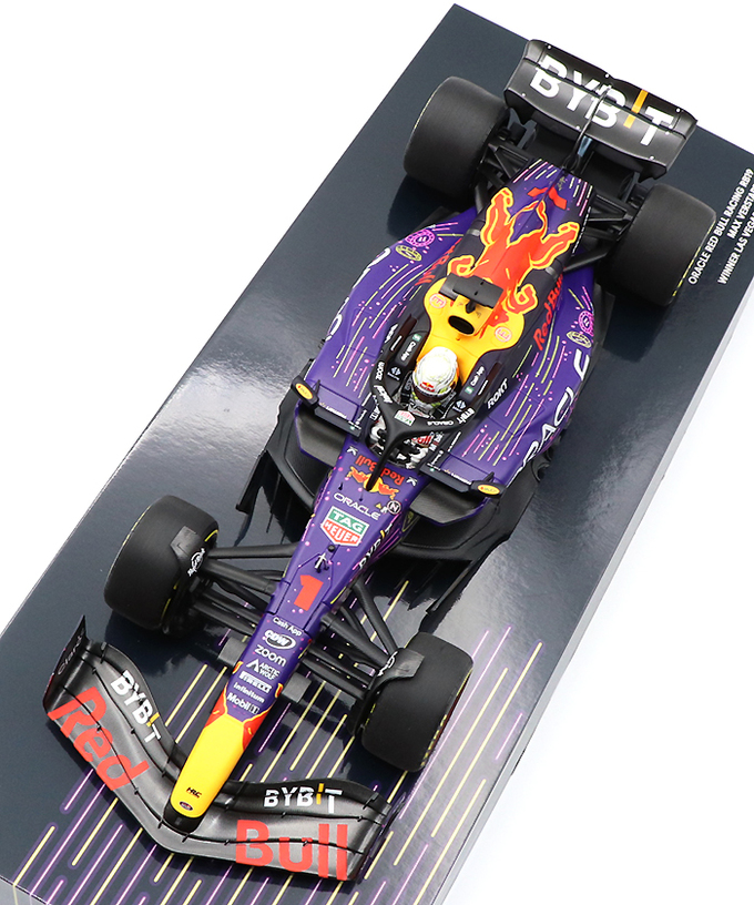 CKモデルカーズ 別注 ミニチャンプス 1/18スケール オラクル レッドブル レーシング ホンダ RB19 マックス・フェルスタッペン 2023年 ラスベガスGP 優勝 拡大画像