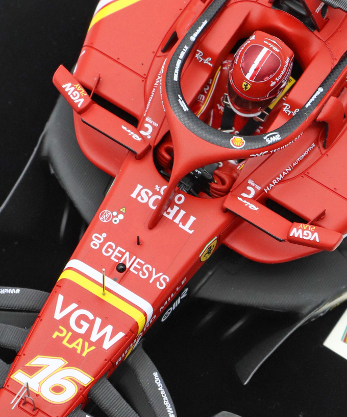 ルックスマート 1/18スケール フェラーリ SF24 シャルル・ルクレール 2024年 サウジアラビアGP 3位入賞/24f1m拡大画像