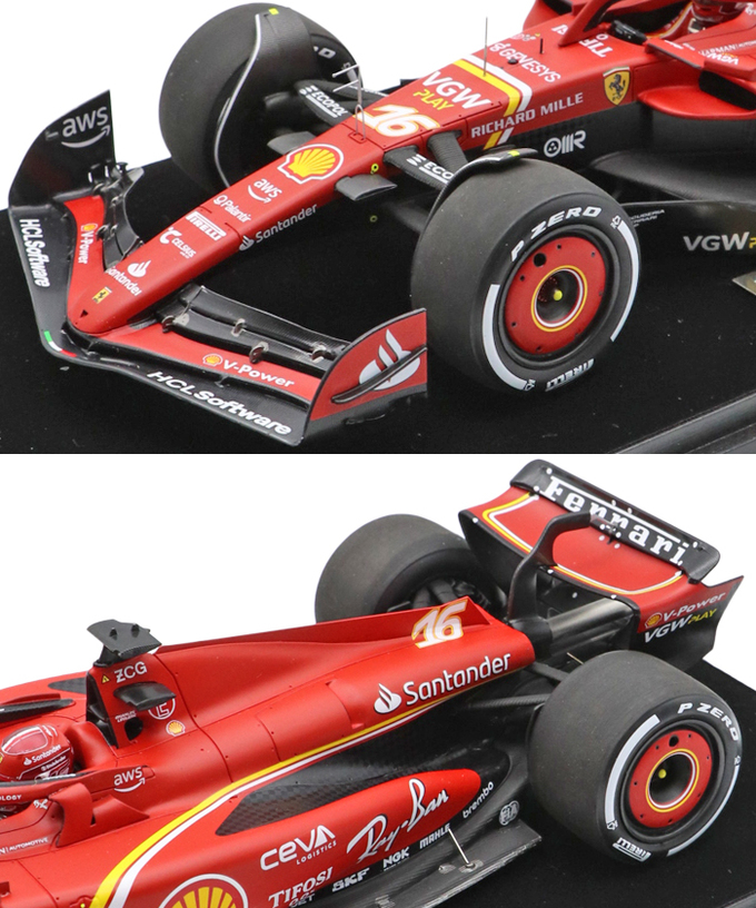 ルックスマート 1/18スケール フェラーリ SF24 シャルル・ルクレール 2024年 サウジアラビアGP 3位入賞/24f1m拡大画像