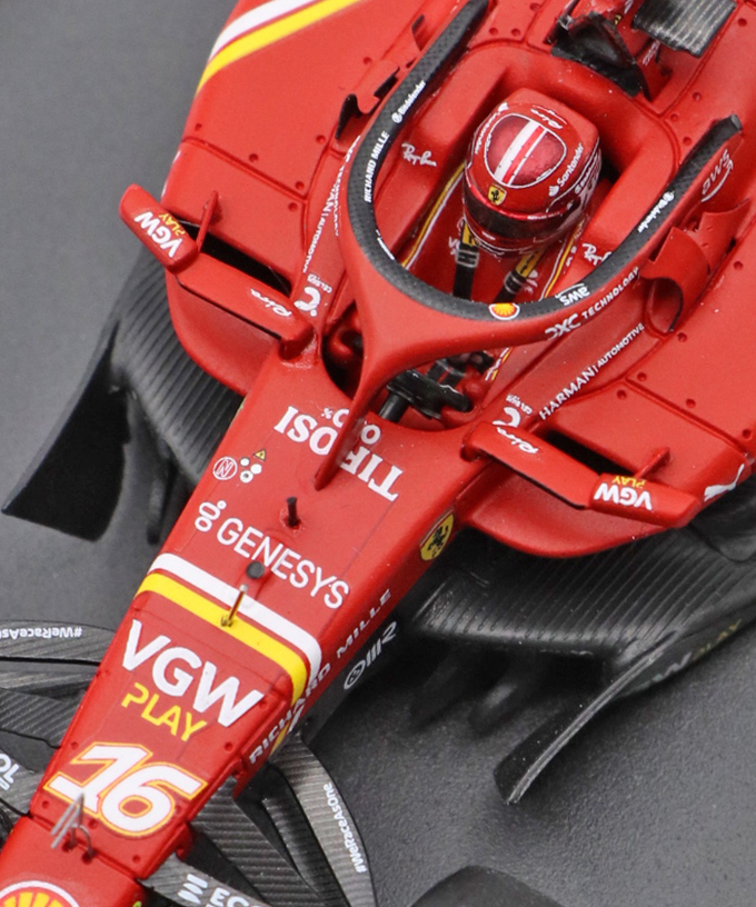 ルックスマート 1/43スケール フェラーリ SF24 シャルル・ルクレール 2024年 サウジアラビアGP 3位入賞/24f1m拡大画像