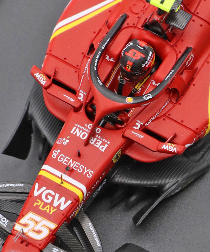 ルックスマート 1/43スケール フェラーリ SF24 カルロス・サインツ 2024年 バーレーンGP 3位入賞/24f1m拡大画像