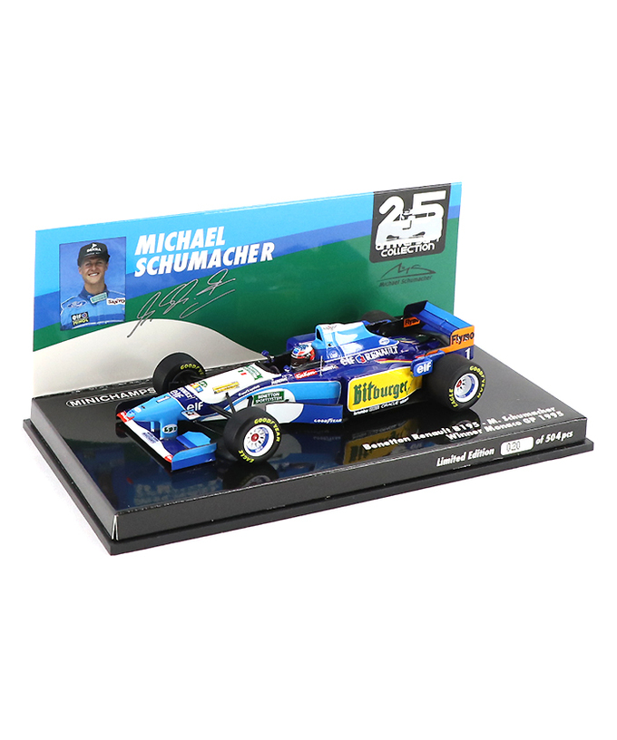 ミニチャンプス 1/43スケール ベネトン ルノー B195 ミハエル・シューマッハー 1995年 モナコGP 優勝拡大画像