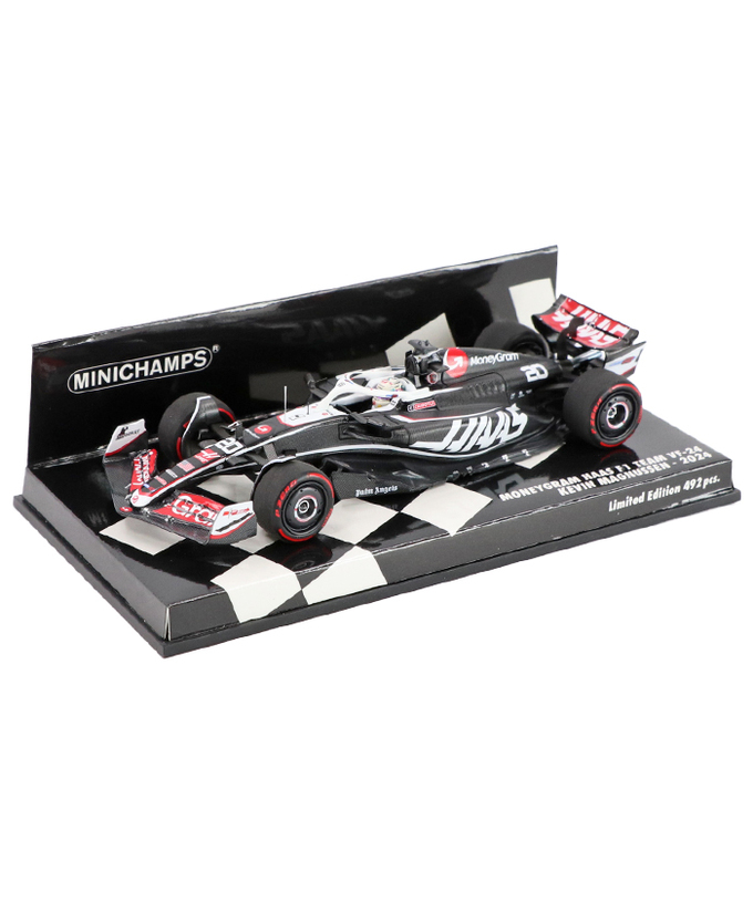 ミニチャンプス 1/43スケール マネーグラム ハース F1 チーム VF-24 ケビン・マグヌッセン 2024年 /24f1m拡大画像