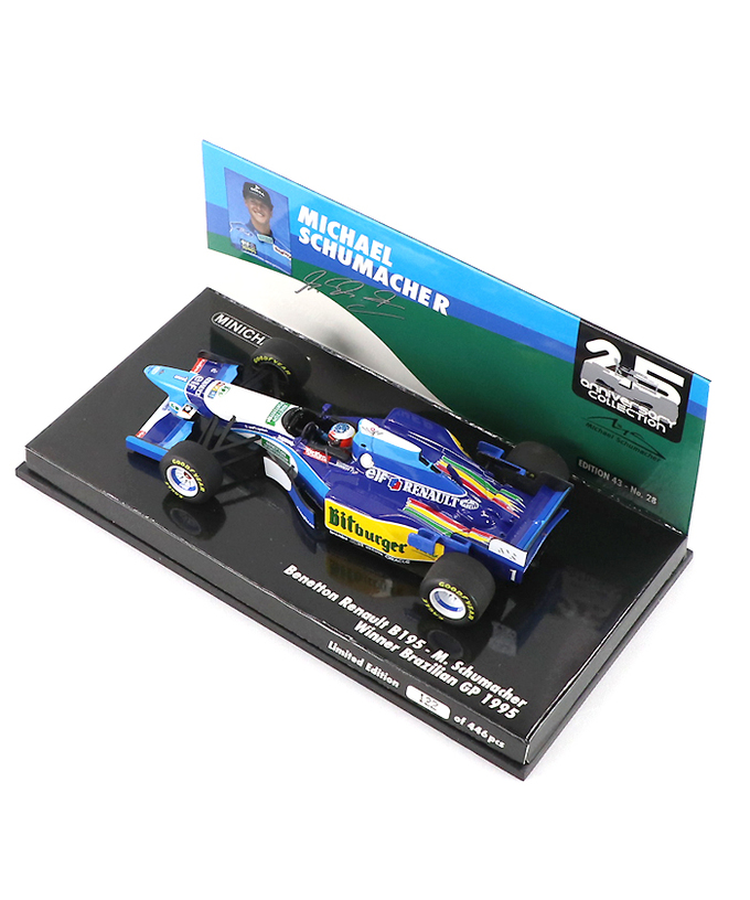 ミニチャンプス 1/43スケール ベネトン ルノー B195 ミハエル・シューマッハー 1995年 ブラジルGP 優勝拡大画像