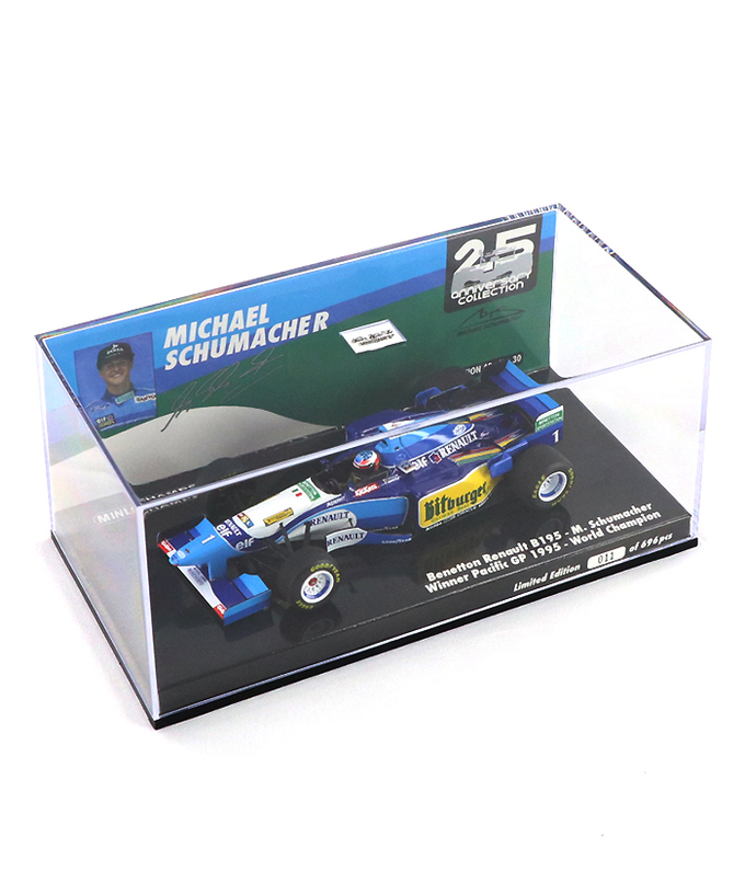 ミニチャンプス 1/43スケール ベネトン ルノー B195 ミハエル・シューマッハー 1995年 パシフィックGP 優勝 ワールドチャンピオン拡大画像