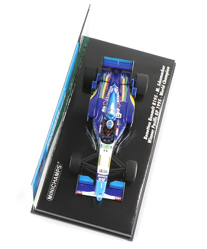 ミニチャンプス 1/43スケール ベネトン ルノー B195 ミハエル・シューマッハー 1995年 パシフィックGP 優勝 ワールドチャンピオン拡大画像