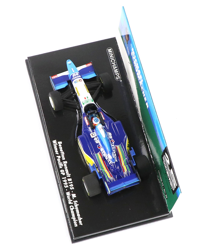 ミニチャンプス 1/43スケール ベネトン ルノー B195 ミハエル・シューマッハー 1995年 パシフィックGP 優勝 ワールドチャンピオン拡大画像