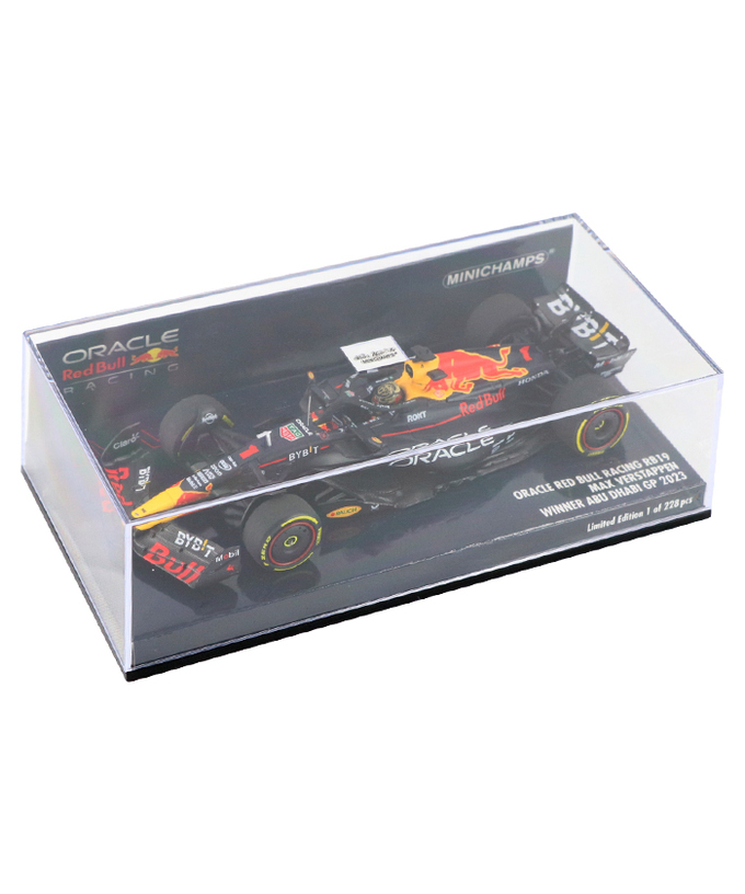 ミニチャンプス 1/43スケール オラクル レッドブル レーシング ホンダ RB19 マックス・フェルスタッペン 2023年 アブダビGP 優勝拡大画像