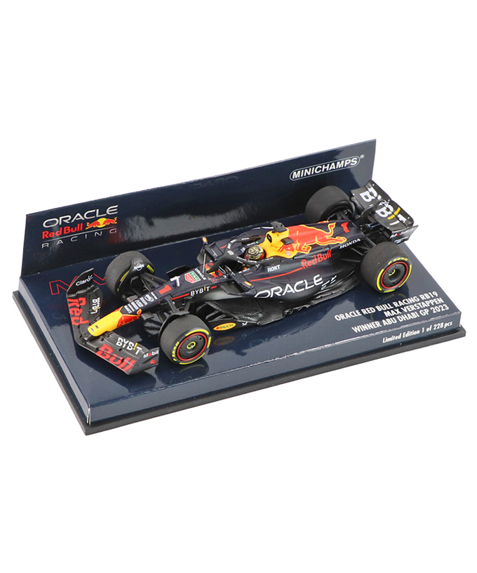 ミニチャンプス 1/43スケール オラクル レッドブル レーシング ホンダ RB19 マックス・フェルスタッペン 2023年 アブダビGP 優勝拡大画像