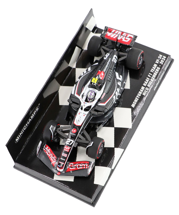 ミニチャンプス 1/43スケール マネーグラム ハース F1 チーム VF-24 ニコ・ヒュルケンベルグ 2024年 /24f1m拡大画像