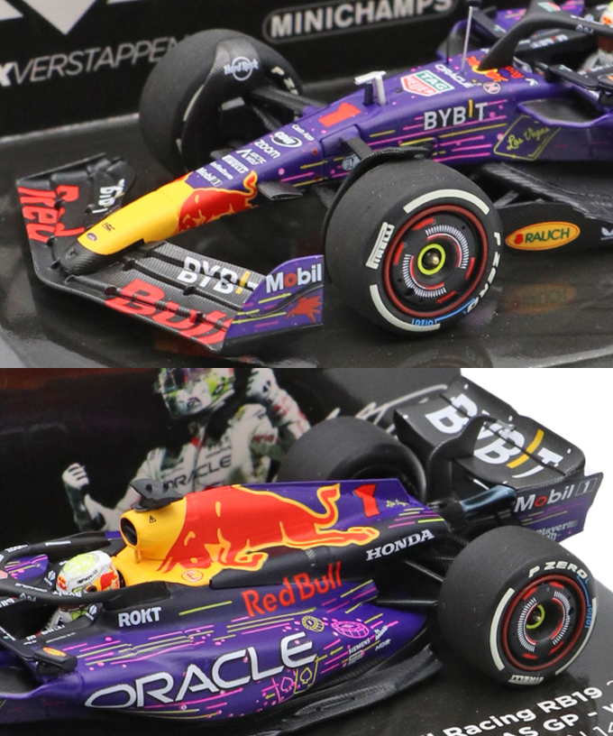 フェルスタッペン 別注 ミニチャンプス 1/43スケール オラクル レッドブル レーシング ホンダ RB19 マックス・フェルスタッペン 2023年 ラスベガスGP 優勝 /ARB/23f1m拡大画像