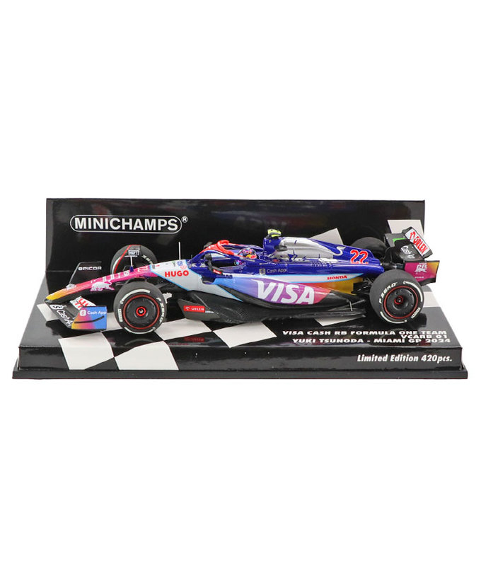 ミニチャンプス 1/43スケール VISA CASH APP RB F1 ホンダ VCARB 01 角田裕毅 2024年 マイアミGP /24f1m拡大画像